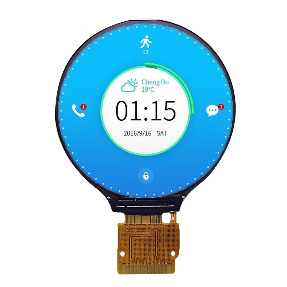 1,28'' rond TFT 240X240 kleuren-LCD