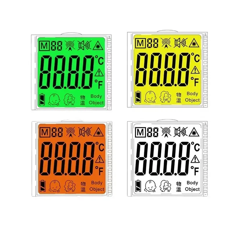 2,8 V aangepast 7-segment 4-cijferig TN STN VA LCD-display voor thermometer